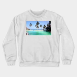 Palm trees at the beach Crewneck Sweatshirt